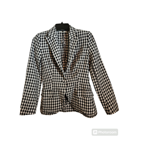 Escada Jackets & Blazers - Escada Plaid Cotton Blazer Jacket 34